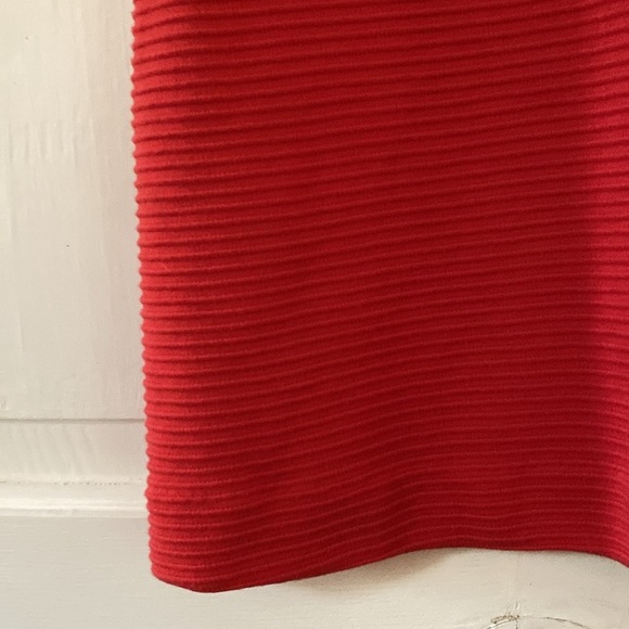 BODEN Red Cordelia Ottomon Ribbed Textured Button Detail Sheath Dress Size 6 R - Picture 6 of 11